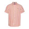 Tommy Jeans Mens Striped Linen Short-Sleeved Shirt