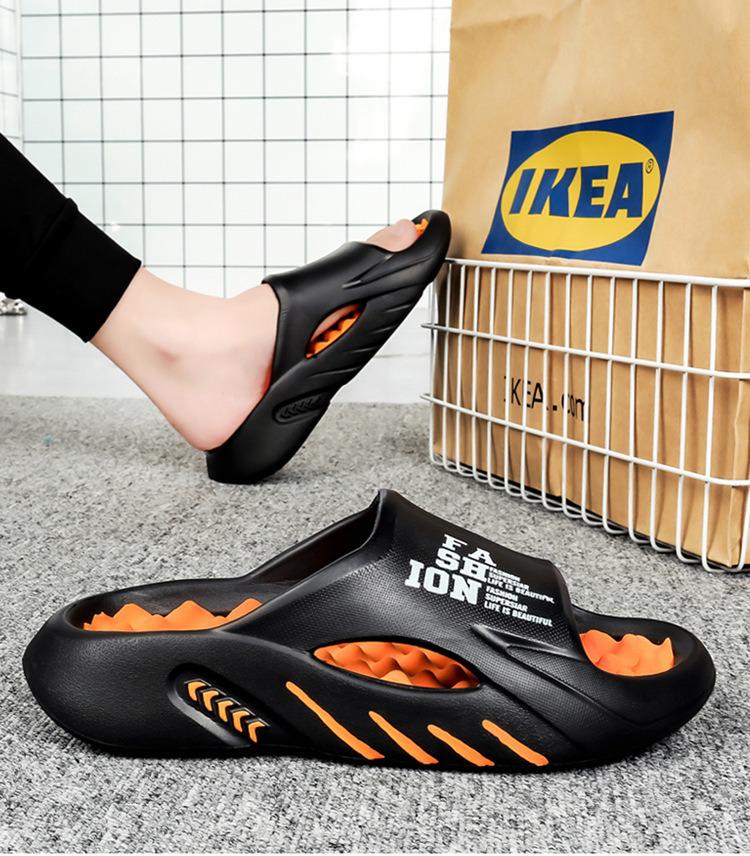 Two-Color Non-Slip Flip-Flops: Trendy Plus Size Beach Slippers for Men & Women