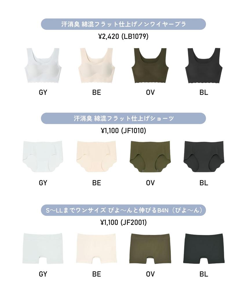 Baumwollmischung Schweißdeodorierende Mischung flach LL [Unnanacool] Bügelloser BH, Halbtop, (Körperstoff), (Hauptkörper), [Baumwollfinish], BH, kabellos, LB1079,