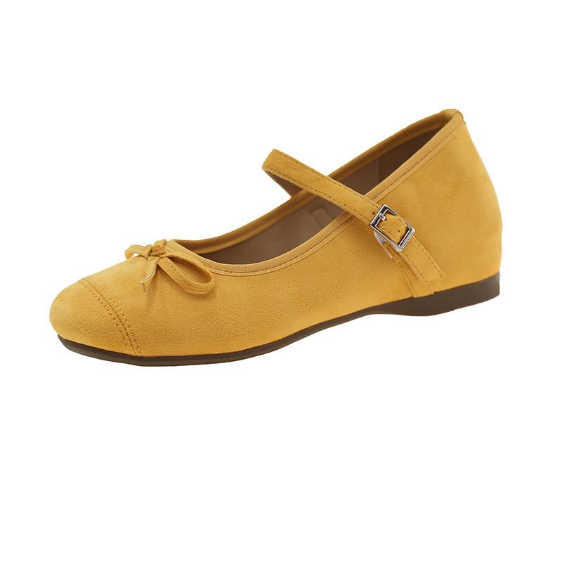 Gentle Matching Skirt Mary Jane Shoes Summer Temperament Elegant Bow Light Mouth Single Shoes