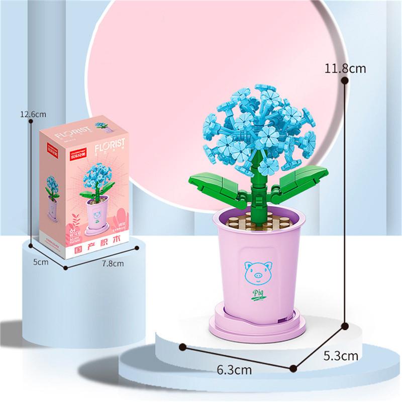 

Конструктор Букет 3D Модель Игрушка Счастливые Мини Цветы Сделай Сам Сборка Кирпичик Украшение Дома Растение в Горшке Детская Обучающая Игрушка Подарок