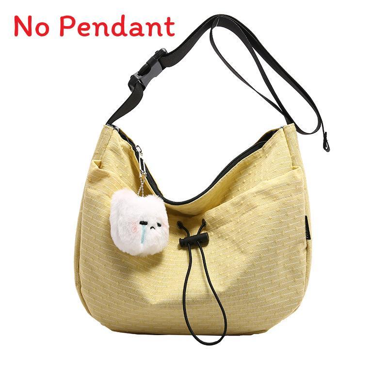 Nylon Large Capacity Water Dumpling Shape Shoulder Bag For Daily Use