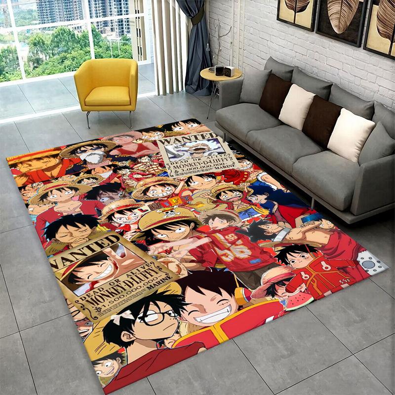 HD Anime One P-Piece Zoro Cartoon Teppich für Zuhause Wohnzimmer Schlafzimmer Sofa Fußmatte Dekor, Teppich rutschfeste Bodenmatte Geschenk