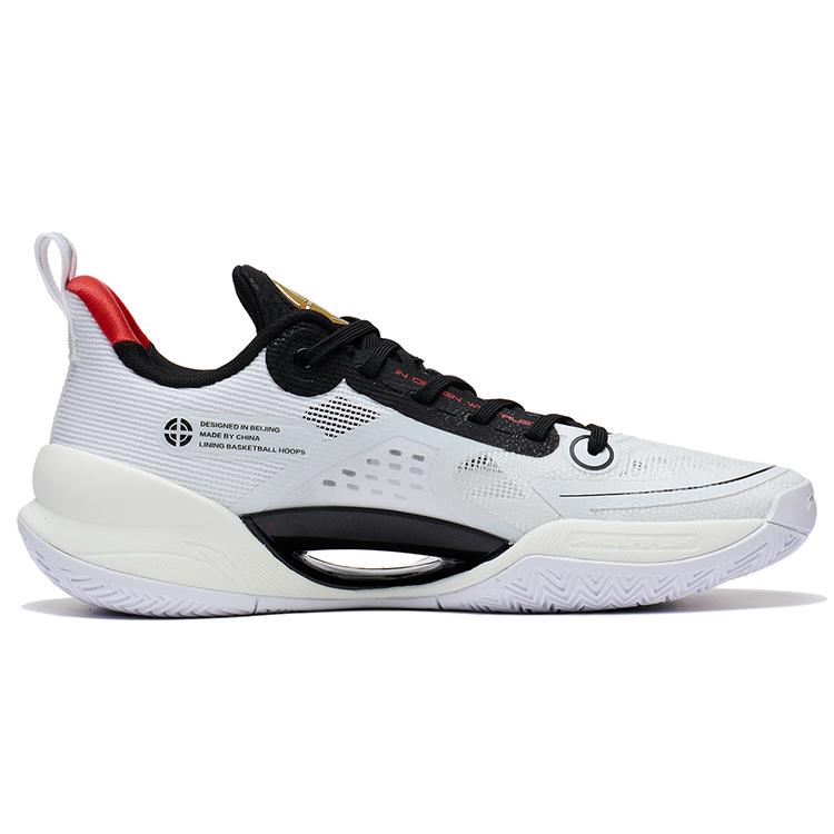 Li Ning Super Light V2 Basketball Shoes Men's Low top White/Black/Red ABAT029-1