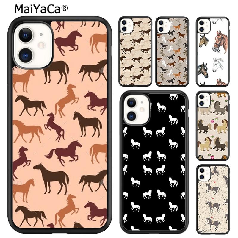 Horses Pattern Collage Phone Case For iPhone 17 Air 16 15 14 Plus 12 13 Pro Max Shell Cover Coque