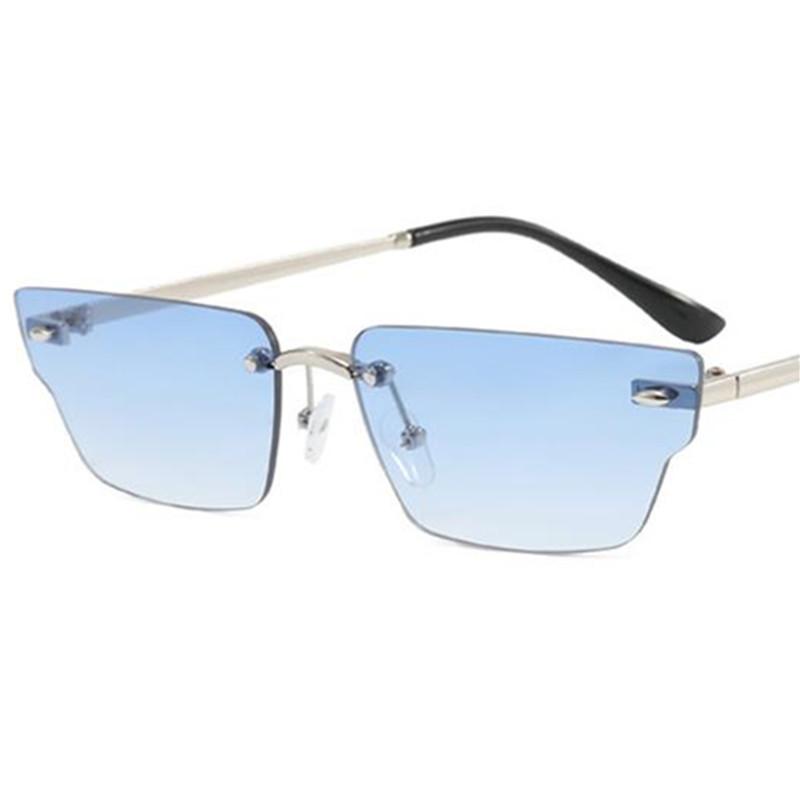 Fashion Sun Glasses Unisex Rimless Anti-UV Spectacles Polygon Eyeglasses Personality Irregular Ornamental Simplity Sunglasses