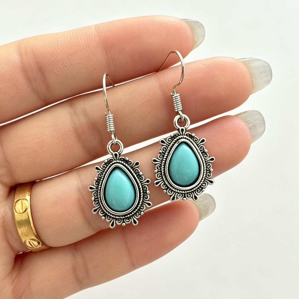 Retro Tibetan Earrings Ethnic Style Versatile Nepalese Niche Earrings Jewelry Stud Earrings Women