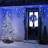 IP44 LED Ice Pendant LED Icicle Memory Curtain String lights 8 Modes Flashing Lights with Timer Christmas String Outdoor Light