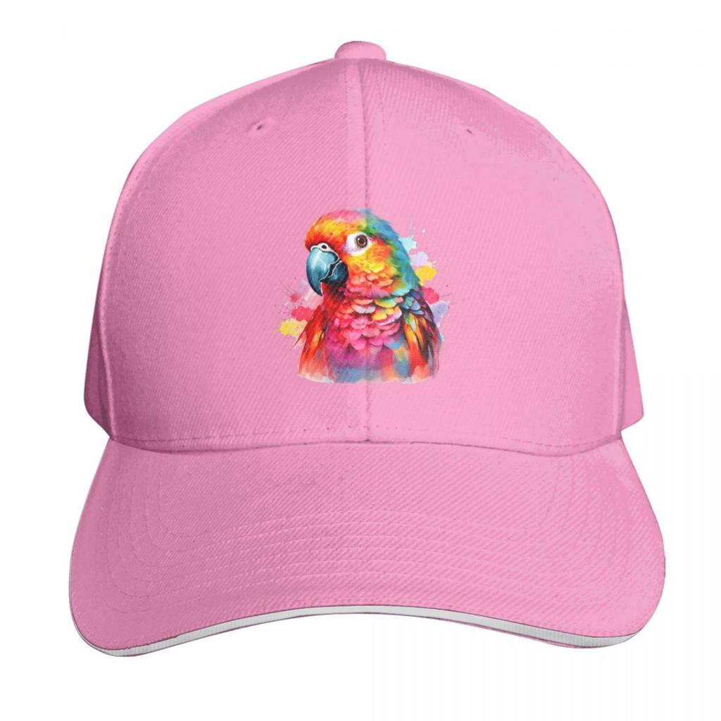Parrot Baseball Cap Bobble Hat Icon Black Unisexs Big Size Hat Womens Hats Unisexs