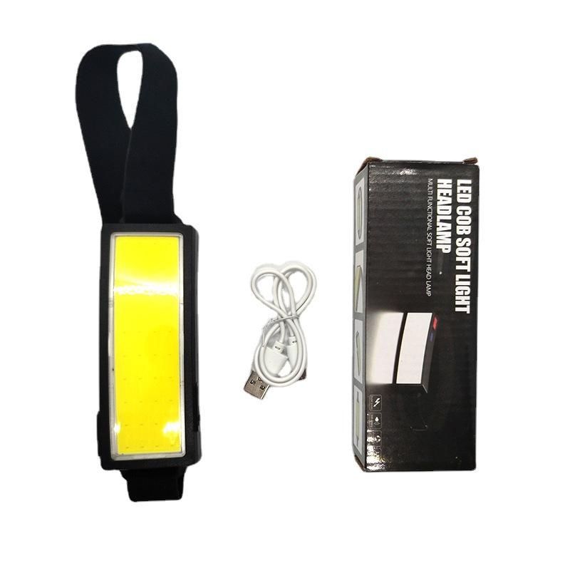 New USB Rechargeable Soft Headlamp Outdoor Headset Camping Light LED Flood Lighting Night Fishing Portable Headlamp