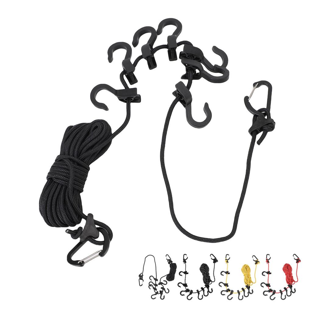 Portable Travel Clothesline Adjustable 16.4ft Length Clothes Drying Rope Windproof 5m Clothesline Wi