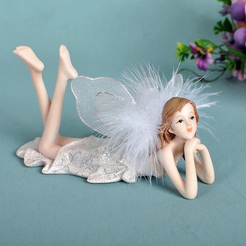 New Europe Angel Flower Fairy Resin Decoration Home Decoration Birthday Wedding Gift Car Floral Home Accessories Angel Fairy