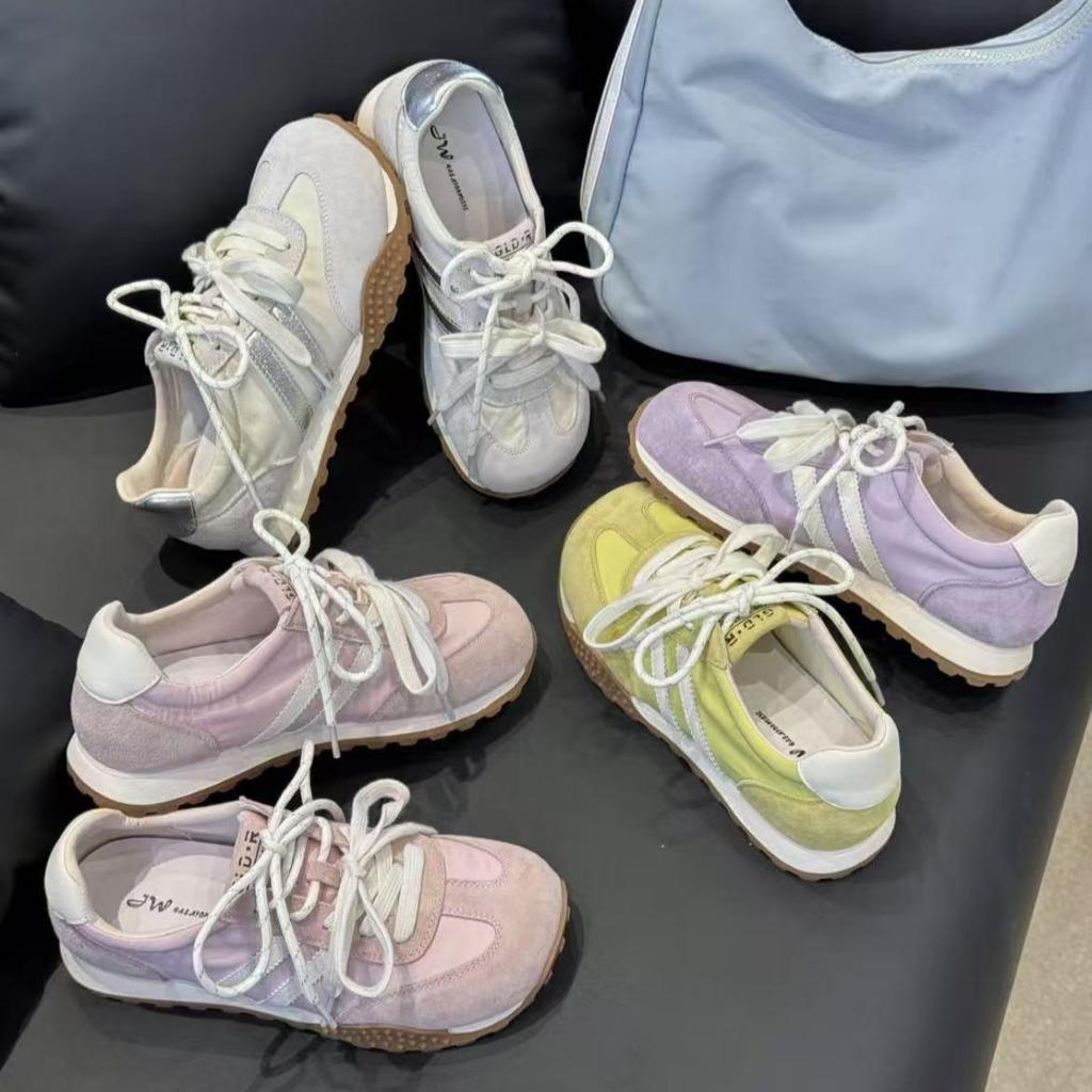 Leather Retro Women's Spring New Pair of Shoelaces Breathable and Lightweight Platform Sports and Leisure Shoes