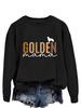 GOLDEN Mama European & American Women's Long-Sleeve T-shirt Pullover Sweatshirt for Spring & Autumn
