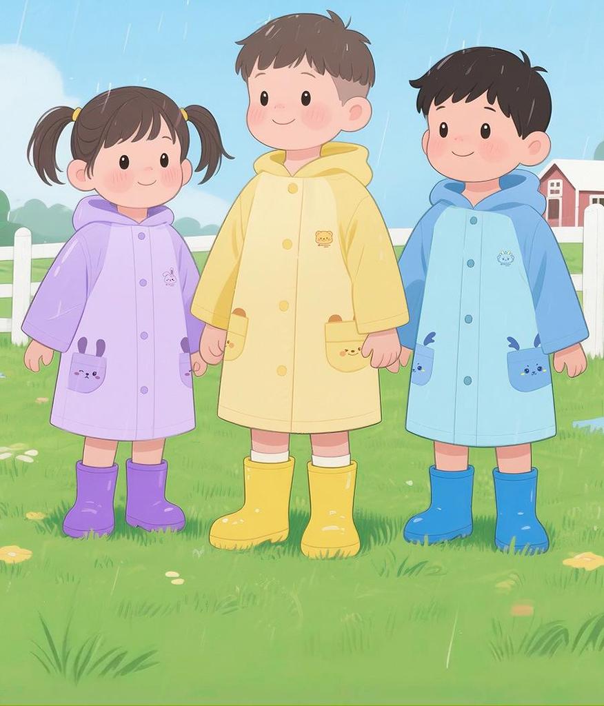 Stormproof One-Piece Raincoat for Children, 2025 Design - Ideal for Boys and Girls Ages 2+ in Kindergarten and Primary School.