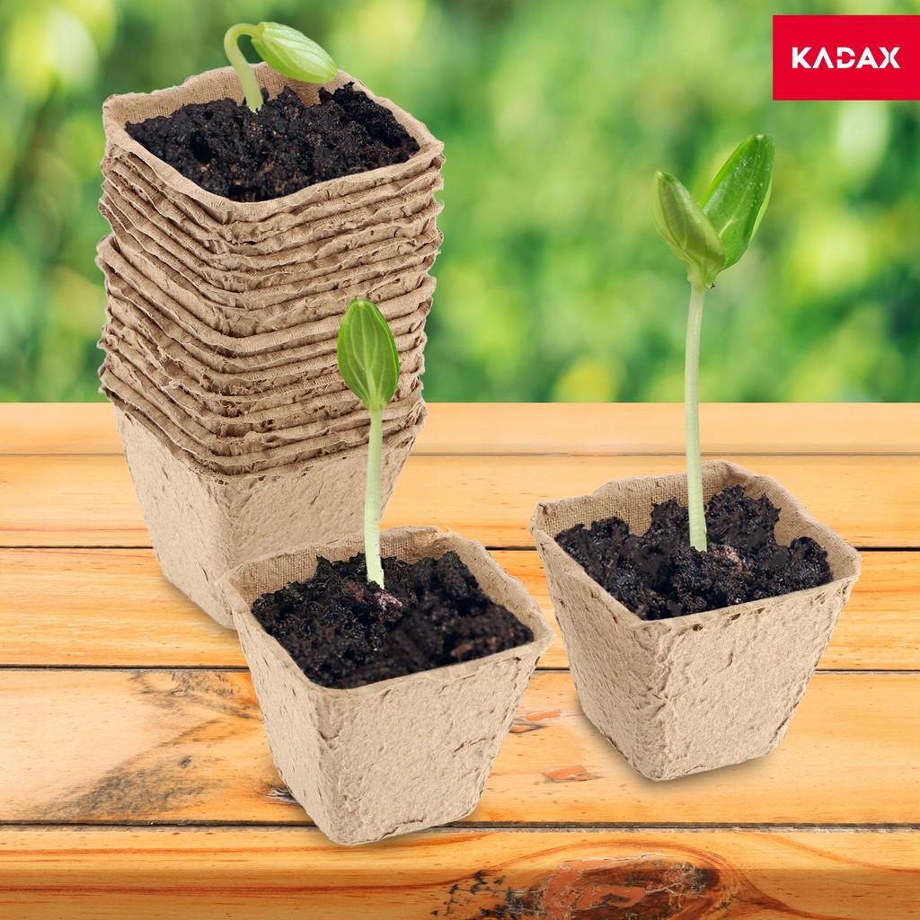 KADAX 18x Torf Töpfe Anzucht 8cm Biologisch Abbaubar Sämlinge Stecklinge