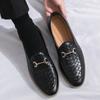 Spring Business Men Wedding Shoes Gold Rivet Dress Shoes Footwear Slip-on Man Party Formal For Mens Casual Shoes Plus Size