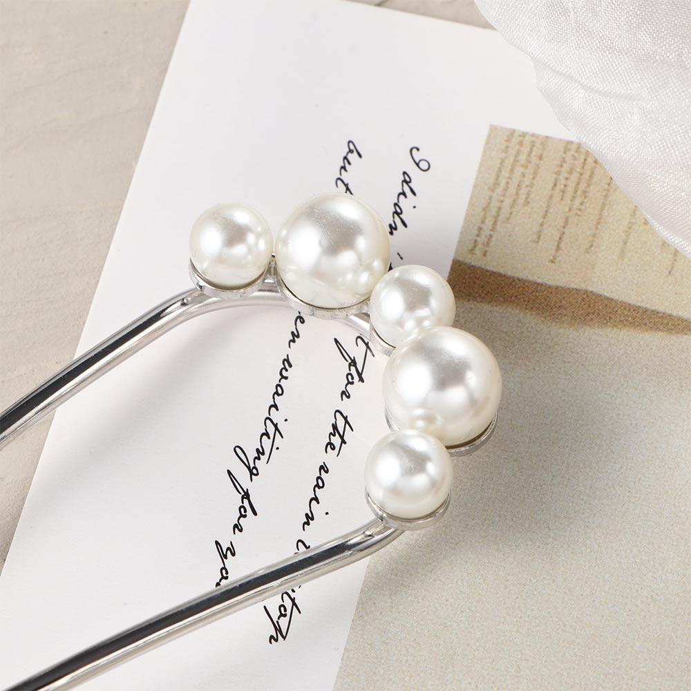 Elegant Fashion U Shaped Ornaments Headdress Pearl Hair Sticks Hair Fork Hairpin Hair Accessories