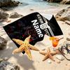 Custom Name Personalized Rammstein Print Beach Towel, for Trip Camping Beach Party Home Decor, Birthday Gift for Family & Friends