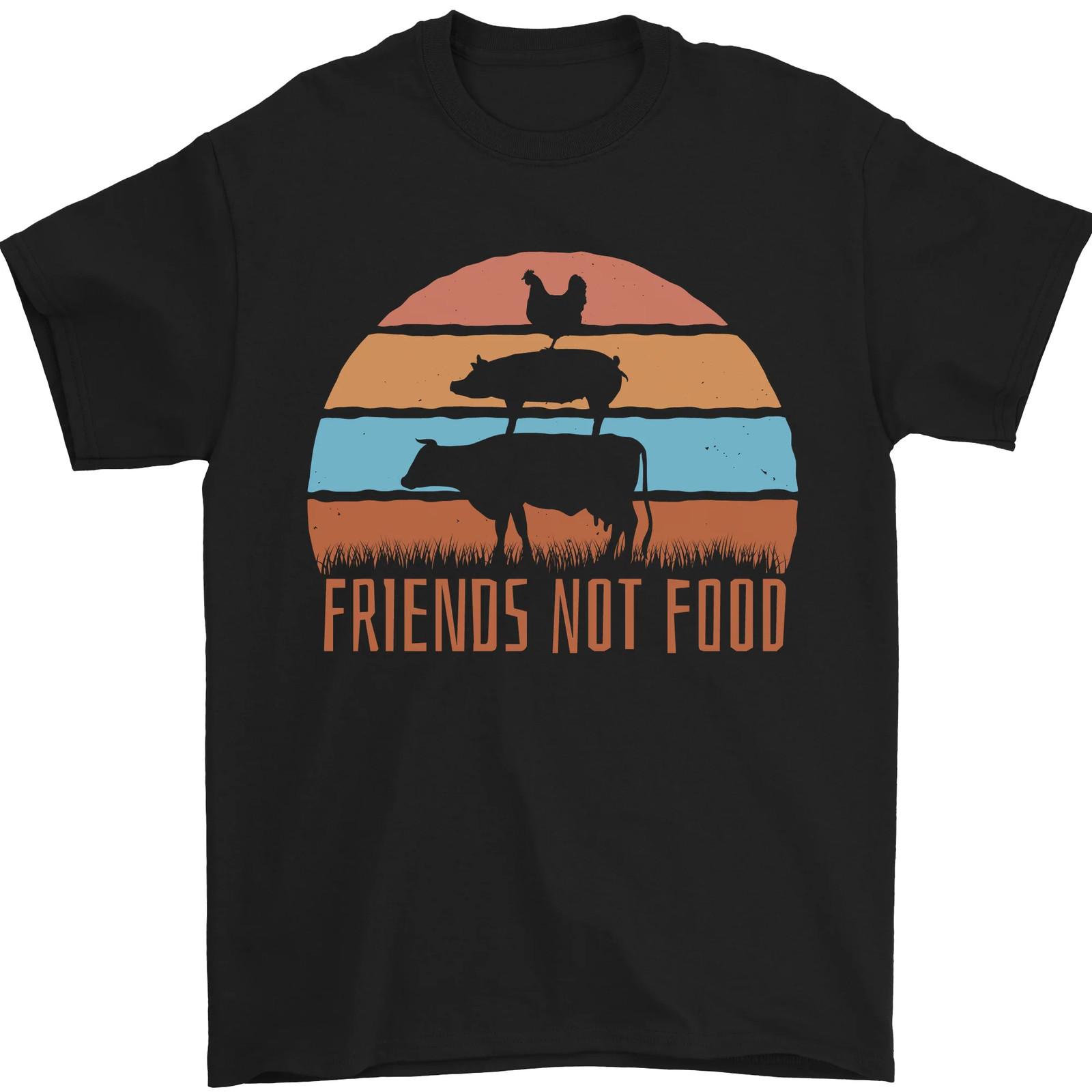 Vegetarian Animals Friends Not Food Vegan 2 Mens T-Shirt 100% Cotton S разноцветный