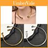 Geometrische Metall-Choker-Halskette für Damen mit poliertem Finish für trendige Mode