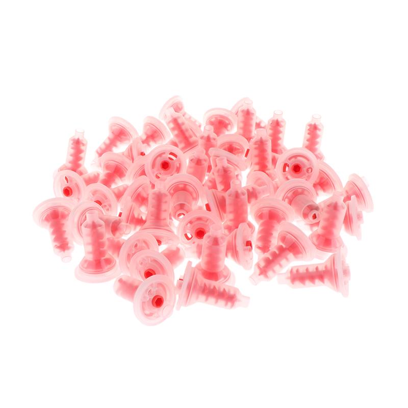 

50 шт. стоматологических материалов, стоматологические динамические насадки для смешивания, насадки для слепков, стоматологическая силиконовая резиновая головка, машина для смешивания Pentamix красный