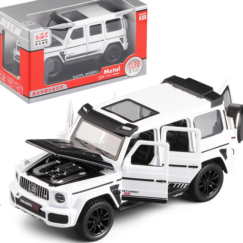 

G700 Babos 132 Offroad Sound Light Comeback Sixdoor Metal Model Car Toy білий