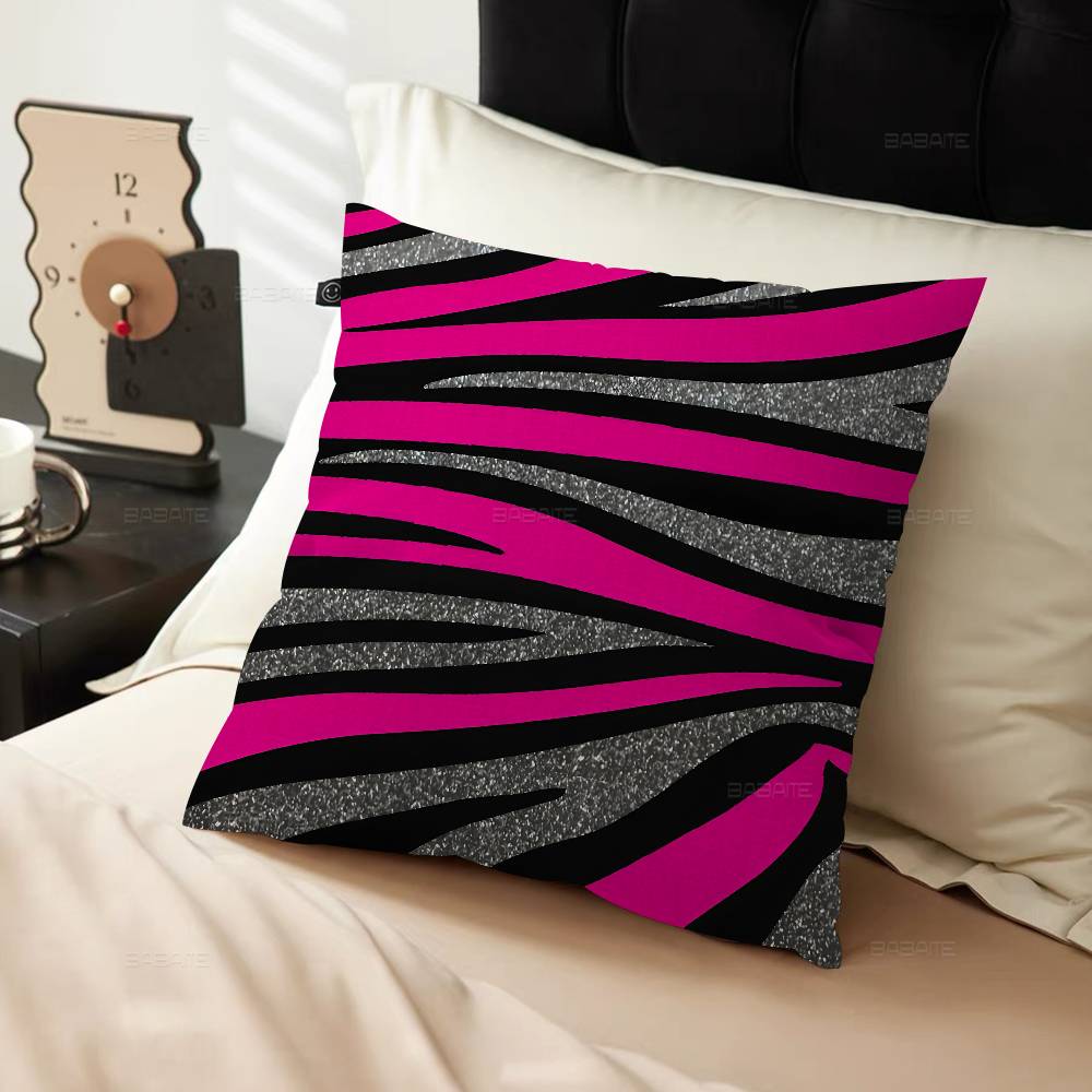 Black White Print Zebra Pillow Anime Pillow Sofa Bed Head Pillow Cover Cushion Cover 45X45 Cm Fashion