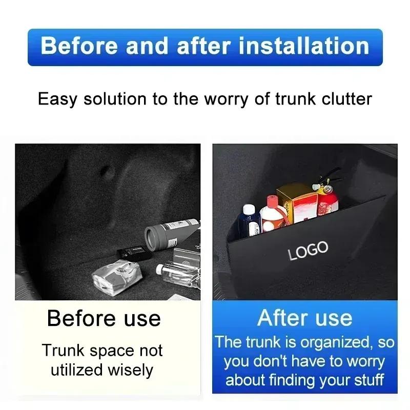 For Chevrolet Malibu XL 2016~ Car Thicken Trunk Side Partition Trunk Storage Partition Multifunction Storage Box Auto Parts