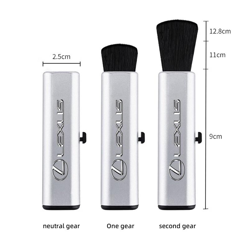 Retractable Car Cleaning Brush Center Console Clean Dust Tool Tire Valve Cap For Lexus ES LM GS IS NX RX LX RZ IS250 IS430 RX300