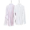 2024 Women's Summer Long Sleeve Shirt Dress with Turn-Down Collar and Waist Tie