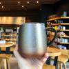 TYESO 473ml Vaccum Flask Stainless Steel Gradient Coffee Mug with Visible Lid Keep Cold & Hot Water Cup Office Desktop Drink Cup