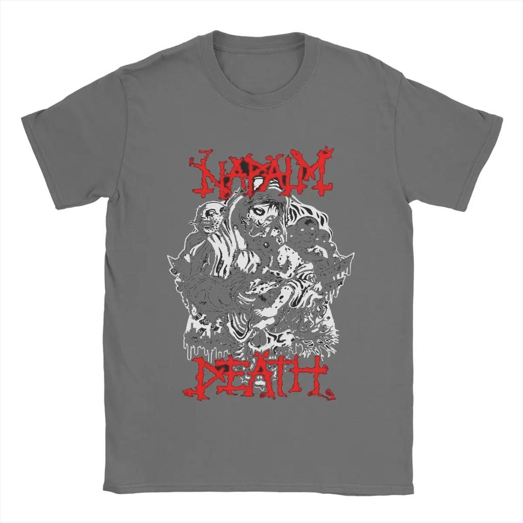 Herr T-shirt Napalm Death Nyhet Ren Bomull T-shirt Kortärmad T-shirt Rundhals Kläder Plusstorlek