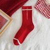 1 Pairs The Year Of The Horse Pony Red Socks Autumn Winter Warm Socks Unisex Mid-calf Socks Festive Lucky New Year Socks Gifts