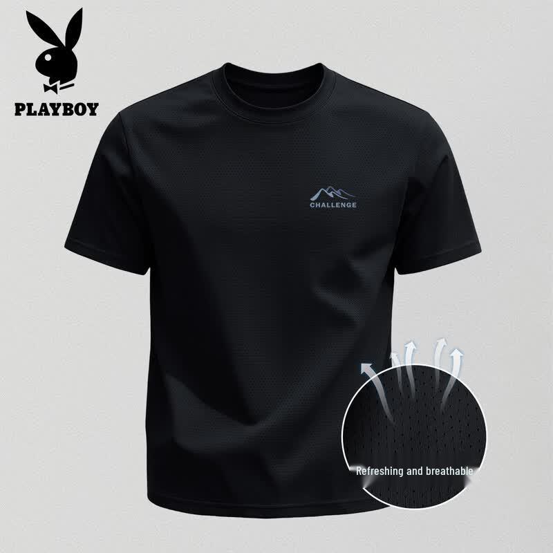 PLAYBOY Men s Ice Silk Quick-Dry T-Shirt M