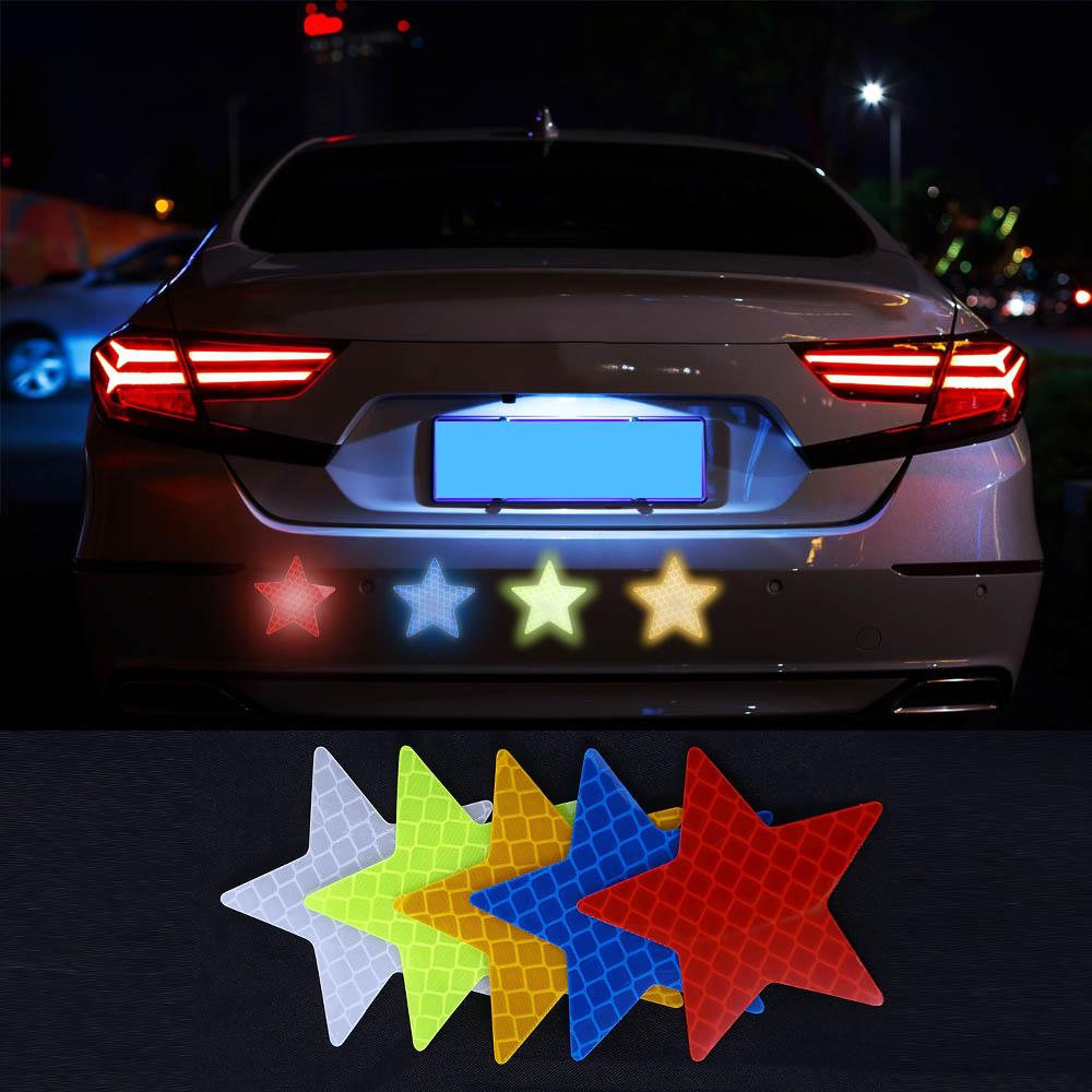 Star Warning Tape Car Safety Mark Car Exterior Accessories Car Stickers Reflective Stickers