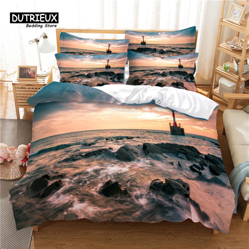 Beautiful Scenery Duvet Cover Set, Fashion Bedding Set, Soft Comfortable Breathable Duvet Cover, For Bedroom Guest Room Decor