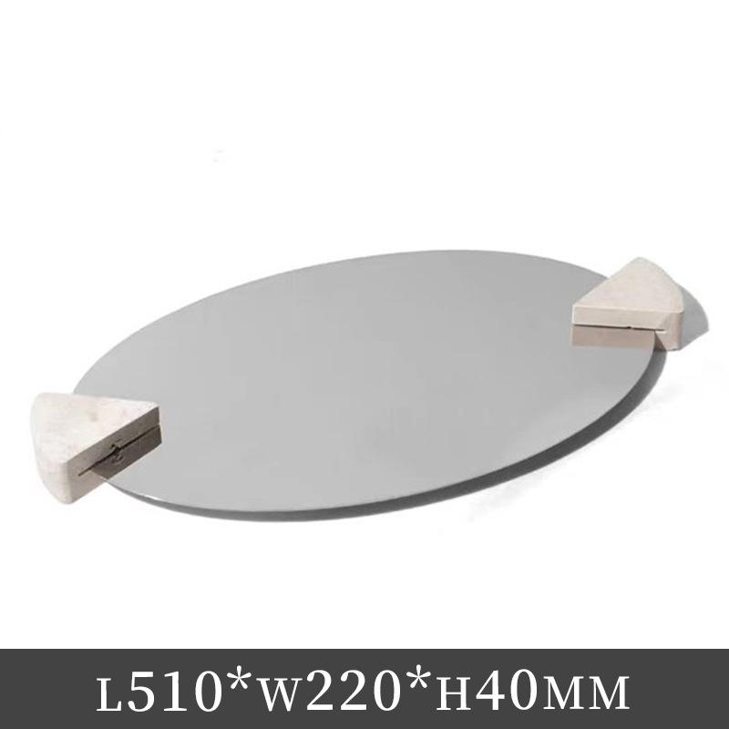 Simple Modern Irregular Geometric Faux Marble Tray for Coffee Table or Office Décor