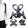 Fashion Vintage Suspenders for Adult Women Men 2.5cm Wide Cross-Over Back 2 Side Clips Adjustable Elastic Trouser Brace Straps