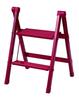 Pearl Metal N-7621 Slim Folding Stepladder, 2-Step, Aluminum, Red