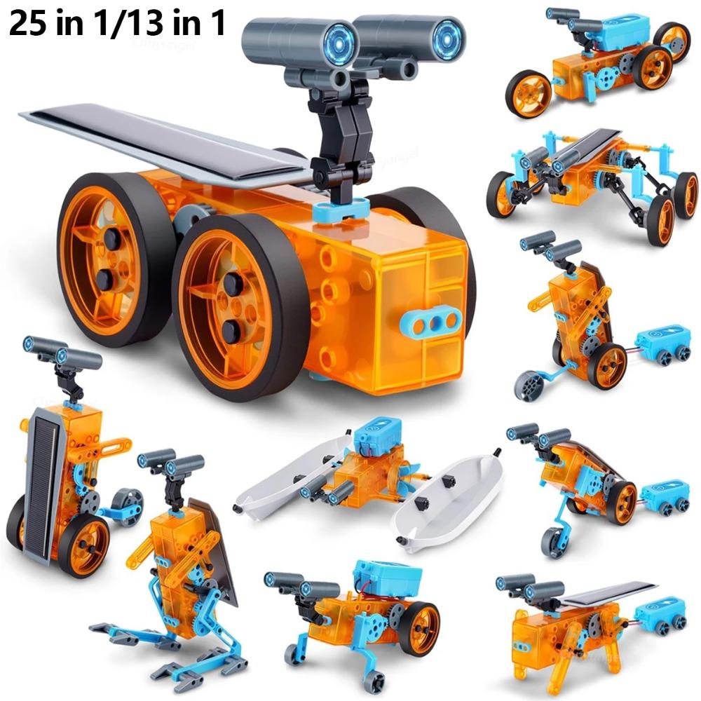 Kit Robot Solare 25 in 1 Giocattoli per Bambini Ragazzi Giocattolo Educativo Fai da Te STEM Esperimento Scientifico Gadget Kit Elettrici di Robotica Regali