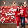 Romantic Backdrop Love-themed Valentine's Day Banner Valentine's Event Banner Polka Dot Design Love Celebration Background