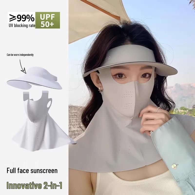 Women's UV Protection Face Mask Hat for Summer Outdoor Activities