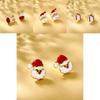 Exquisite Alloy Geometric Christmas Deer Santa Earrings Fashion Jewelry Gift