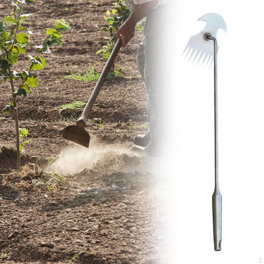Garden Weeding Tool Stainless Steel,Portable, Ergonomic Design Comfortable Rake Weed Puller