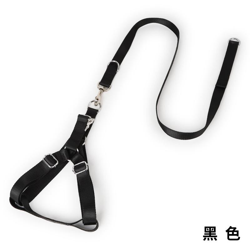 

Сплавная пряжка, нагрудный и спинной поводок для больших собак, поводок для больших собак для золотистых ретриверов, хаски 2.5*120cm чёрный