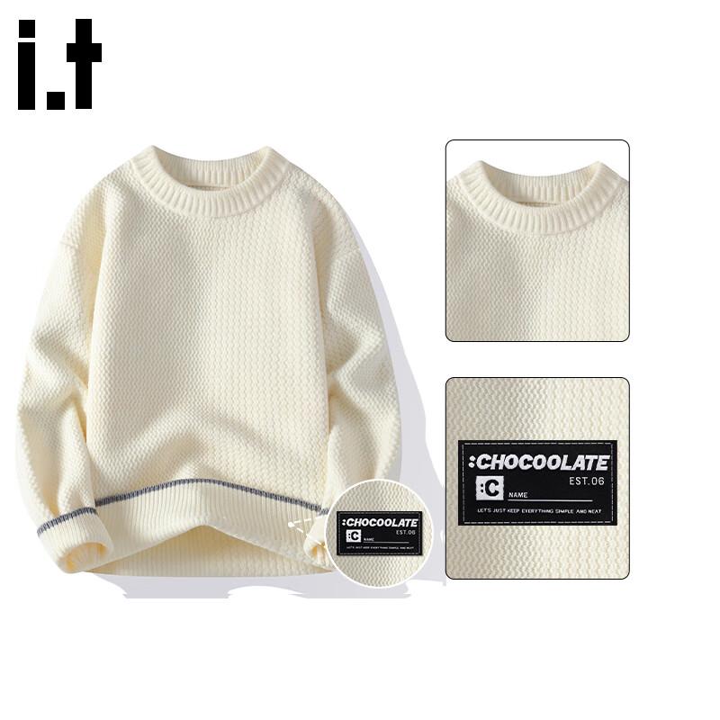 

:CHOCOOLATE Men s Loose Fit Round Neck Sweater M