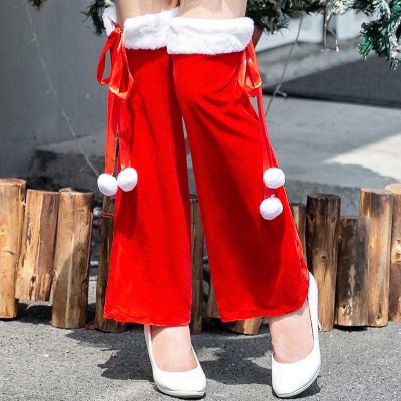 Fuzzy Faux Furs Leg Warmers Furs Heels Long Boots Cuffs Cover Has Elastic One Pair Carnivals Boot Cover Y2K JK Uniform