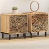 Vidaxl Nightstands, 2 Pcs, 40X33X46 Cm, Solid Mango Wood