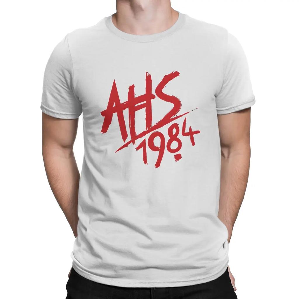 Estate Harajuku Logo AHS 1984 T-Shirt da Uomo Girocollo a Maniche Corte in Tessuto Umorismo Alta Qualità Regali di Compleanno